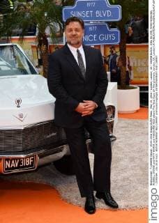 May 19, 2016 - London, London, UK - SHANE BLACK, JOEL SILVER, RYAN GOSLING, RUSSELL CROWE and MATT BOMER and ANGOURIE RICE attend The Nice Guys UK film premiere. London, UK. London UK  - ZUMAl94_