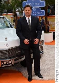 May 19, 2016 - London, London, UK - SHANE BLACK, JOEL SILVER, RYAN GOSLING, RUSSELL CROWE and MATT BOMER and ANGOURIE RICE attend The Nice Guys UK film premiere. London, UK. London UK  - ZUMAl94_