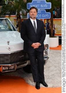 May 19, 2016 - London, London, UK - SHANE BLACK, JOEL SILVER, RYAN GOSLING, RUSSELL CROWE and MATT BOMER and ANGOURIE RICE attend The Nice Guys UK film premiere. London, UK. London UK  - ZUMAl94_