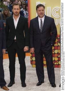 May 19, 2016 - London, London, UK - RYAN GOSLING and RUSSELL CROWE attend The Nice Guys UK film premiere. London, UK. London UK  - ZUMAl94_