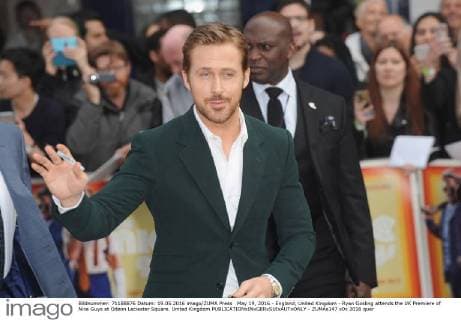 May 19, 2016 - England, United Kingdom - Ryan Gosling attends the UK Premiere of Nice Guys at Odeon Leciester Square. United Kingdom - ZUMAs147