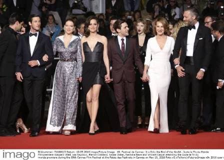 69. Festival de Cannes: It s Only the End of the World - Juste la Fin du Monde Filmpremiere Gaspard Ulliel, Lea Seydoux, Marion Cotillard, Xavier Dolan, Nathalie Baye and Vincent Cassel attending the Juste la fin du monde premiere during the 69th Cannes Film Festival at the Palais des Festivals in Cannes on May 19, 2016 Foto:xG.xTellierx xFuturexImage