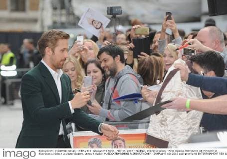 May 19, 2016 - England, United Kingdom - Ryan Gosling attends the UK Premiere of Nice Guys at Odeon Leciester Square. United Kingdom - ZUMAs147