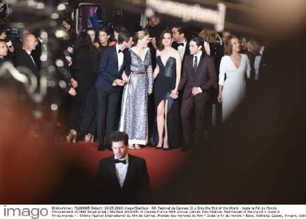 69. Festival de Cannes: It s Only the End of the World - Juste la Fin du Monde Filmpremiere 207868 Serge Arnal Starface 2016-05-19 Cannes France 69th Annual Cannes Film Festival. Red Carpet of the movie « Juste la fin du monde » . 69ème Festival International du film de Cannes. Montée des marches du film « Juste la fin du monde » Baye, Nathalie; Cassel, Vincent; Cotillard, Marion; Ulliel, Gaspard; Seydoux, Léa; Dolan, Xavier  Copyright: xSergexArnalx xStarfacex STAR_207868_025
