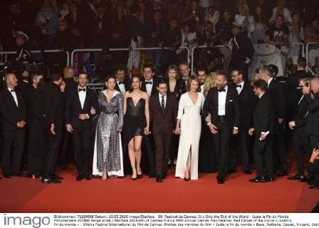 69. Festival de Cannes: It s Only the End of the World - Juste la Fin du Monde Filmpremiere 207868 Serge Arnal Starface 2016-05-19 Cannes France 69th Annual Cannes Film Festival. Red Carpet of the movie « Juste la fin du monde » . 69ème Festival International du film de Cannes. Montée des marches du film « Juste la fin du monde » Baye, Nathalie; Cassel, Vincent; Cotillard, Marion; Ulliel, Gaspard; Seydoux, Léa; Dolan, Xavier  Copyright: xSergexArnalx xStarfacex STAR_207868_034