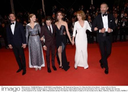 69. Festival de Cannes: It s Only the End of the World - Juste la Fin du Monde Filmpremiere 207867 De Rosa-Garcia Starface 2016-05-19 Cannes France 69ème Festival International du Film de Cannes. Montée des marches du film Juste la fin du monde . 69th International cannes Film festival. Red Carpet of Juste la fin du monde movie. Baye, Nathalie; Cassel, Vincent; Cotillard, Marion; Ulliel, Gaspard; Seydoux, Léa; Dolan, Xavier  Copyright: xDexRosa-Garciax xStarfacex STAR_207867_095