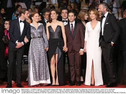 69. Festival de Cannes: It s Only the End of the World - Juste la Fin du Monde Filmpremiere (From L to R) Gaspard Ulliel, Lea Seydoux, Marion Cotillard, Xavier Dolan, Nathalie Baye and Vincent Cassel arrive on the red carpet before the screening of the film Juste la fin du monde (It s Only the End of the World) at the 69th annual Cannes International Film Festival in Cannes, France on May 19, 2016.  CAN20160519804 DAVIDxSILPA