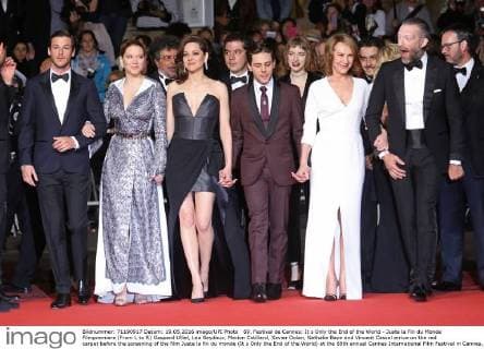 69. Festival de Cannes: It s Only the End of the World - Juste la Fin du Monde Filmpremiere (From L to R) Gaspard Ulliel, Lea Seydoux, Marion Cotillard, Xavier Dolan, Nathalie Baye and Vincent Cassel arrive on the red carpet before the screening of the film Juste la fin du monde (It s Only the End of the World) at the 69th annual Cannes International Film Festival in Cannes, France on May 19, 2016.  CAN20160519809 DAVIDxSILPA