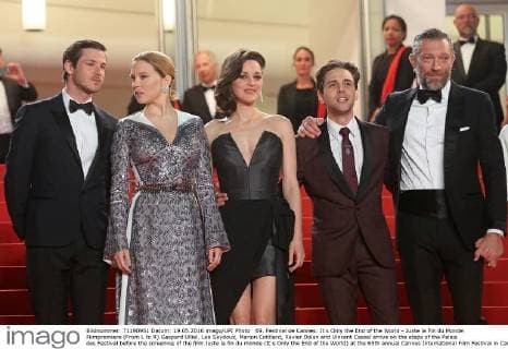 69. Festival de Cannes: It s Only the End of the World - Juste la Fin du Monde Filmpremiere (From L to R) Gaspard Ulliel, Lea Seydoux, Marion Cotillard, Xavier Dolan and Vincent Cassel arrive on the steps of the Palais des Festival before the screening of the film Juste la fin du monde (It s Only the End of the World) at the 69th annual Cannes International Film Festival in Cannes, France on May 19, 2016.  CAN20160519820 DAVIDxSILPA