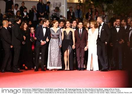 69. Festival de Cannes: It s Only the End of the World - Juste la Fin du Monde Filmpremiere 207870 Julien Cauvin Starface 2016-05-19 Cannes France 69th Annual Cannes Film Festival. Red Carpet of the movie « Juste la fin du monde » . 69ème Festival International du film de Cannes. Montée des marches du film « Juste la fin du monde » Baye, Nathalie; Cotillard, Marion; Ulliel, Gaspard; Seydoux, Léa; Dolan, Xavier  Copyright: xJulienxCauvinx STAR_207870_031
