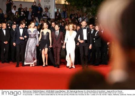 69. Festival de Cannes: It s Only the End of the World - Juste la Fin du Monde Filmpremiere 207870 Julien Cauvin Starface 2016-05-19 Cannes France 69th Annual Cannes Film Festival. Red Carpet of the movie « Juste la fin du monde » . 69ème Festival International du film de Cannes. Montée des marches du film « Juste la fin du monde » Baye, Nathalie; Cotillard, Marion; Ulliel, Gaspard; Seydoux, Léa; Dolan, Xavier  Copyright: xJulienxCauvinx STAR_207870_032