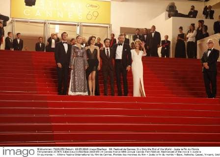 69. Festival de Cannes: It s Only the End of the World - Juste la Fin du Monde Filmpremiere 207870 Julien Cauvin Starface 2016-05-19 Cannes France 69th Annual Cannes Film Festival. Red Carpet of the movie « Juste la fin du monde » . 69ème Festival International du film de Cannes. Montée des marches du film « Juste la fin du monde » Baye, Nathalie; Cassel, Vincent; Cotillard, Marion; Ulliel, Gaspard; Seydoux, Léa; Dolan, Xavier  Copyright: xJulienxCauvinx STAR_207870_050