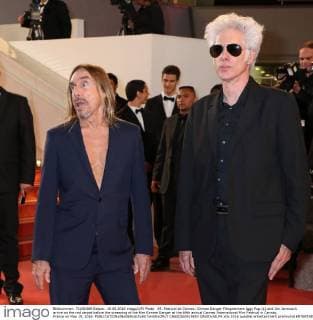 69. Festival de Cannes: Gimme Danger Filmpremiere Iggy Pop (L) and Jim Jarmusch arrive on the red carpet before the screening of the film Gimme Danger at the 69th annual Cannes International Film Festival in Cannes, France on May 19, 2016.  CAN20160519853 DAVIDxSILPA