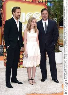 Ryan Gosling, Angourie Rice und Russell Crowe bei der Premiere des Kinofilms The Nice Guys im Odeon Leicester Square. London, 19.05.2016 Ryan Gosling, Angourie Rice, Russell Crowe  Foto:xS.xVasx xFuturexImage