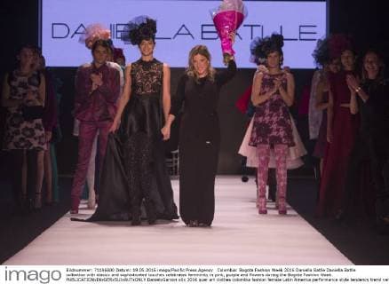 Colombia: Bogota Fashion Week 2016 Daniella Batlle Daniella Batlle collection with classic and sophisticated touches celebrates femininity in pink, purple and flowers during the Bogota Fashion Week.  DanielxGarzon