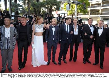 69. Festival de Cannes: The Last Face Filmpremiere 69th Cannes Film Festival 2016, Red Carpet film The last face . Pictured: Charlize Theron, Jean Reno, Javier Bardem, Adele Exarchopoulos, Sean Penn  AlbertoxTerenghi Cannes