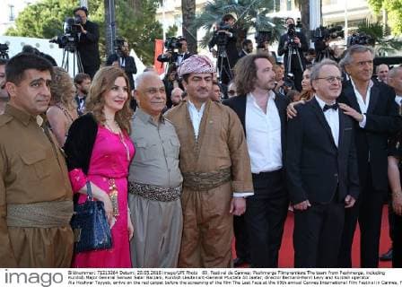 69. Festival de Cannes: Peshmerga Filmpremiere The team from Peshmerga, including Kurdish Major General Serwan Sabir Barzani, Kurdish Lieutenant-General Mustafa Ali Jaafar, director Bernard-Henri Levy and Kurdish operator Ala Hoshyar Tayyeb, arrive on the red carpet before the screening of the film The Last Face at the 69th annual Cannes International Film Festival in Cannes, France on May 20, 2016.  CAN20160520838 DAVIDxSILPA