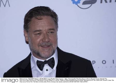 Italy: Premiere for The Nice Guys in Rome Russell Crowe attends The Nice Guys Italy Premiere at The Space Cinema Moderno in Rome.  BarbaraxComo