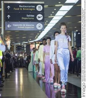 Colombia: Bogotá Fashion Week 2016 - Johanna Nodier Performance Tresemmé in El Dorado International Airport,Johanna Nodier s collection inspired by Victorian prints and neon colors on the catwalk closing Bogota Fashion Week.  DanielxGarzónxHerazo