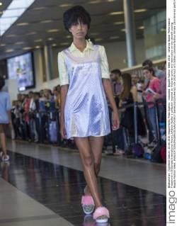 Colombia: Bogotá Fashion Week 2016 - Johanna Nodier Performance Tresemmé in El Dorado International Airport,Johanna Nodier s collection inspired by Victorian prints and neon colors on the catwalk closing Bogota Fashion Week.  DanielxGarzónxHerazo