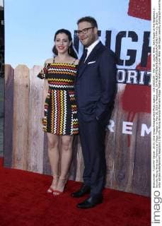 LOS ANGELES - MAY 20: Lauren Miller, Seth Rogen at the Neighbors 2: Sorority Rising American Premiere at Village Theater on May 20, 2016 in Westwood, CA  HPA