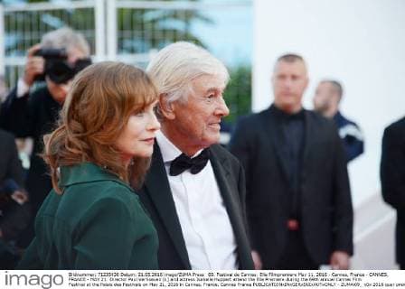 69. Festival de Cannes: Elle Filmpremiere May 11, 2016 - Cannes, France - CANNES, FRANCE - MAY 21: Director Paul Verhoeven (L) and actress Isabelle Huppert attend the Elle Premiere during the 69th annual Cannes Film Festival at the Palais des Festivals on May 21, 2016 in Cannes, France. Cannes France - ZUMAi09_