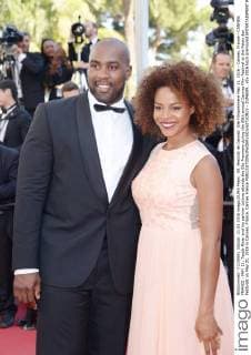 69. Festival de Cannes: Elle Filmpremiere May 11, 2016 - Cannes, France - CANNES, FRANCE - MAY 21: Teddy Riner and his partner Luthna attends the Elle Premiere during the 69th annual Cannes Film Festival at the Palais des Festivals on May 21, 2016 in Cannes, France. Cannes France - ZUMAi09_