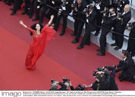 69. Festival de Cannes: Elle Filmpremiere 207937 De Rosa-Garcia Starface 2016-05-21 Cannes France 69ème Festival International du Film de Cannes. Montée des marches du film Elle vue depuis la Terrasse CinéFondation. 69th International Cannes Film Festival . Red Carpet of Elle movie, View from the CineFondation Terrass Braga, Sonia  Copyright: xDexRosa-Garciax xStarfacex STAR_207937_012