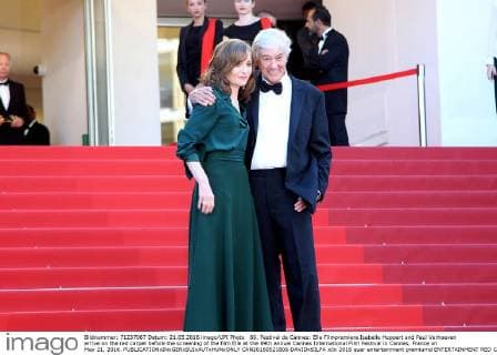 69. Festival de Cannes: Elle Filmpremiere Isabelle Huppert and Paul Verhoeven arrive on the red carpet before the screening of the film Elle at the 69th annual Cannes International Film Festival in Cannes, France on May 21, 2016.  CAN20160521806 DAVIDxSILPA