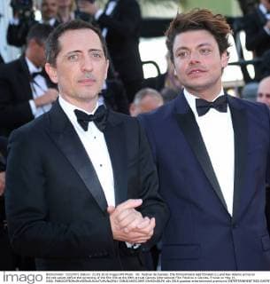 69. Festival de Cannes: Elle Filmpremiere Gad Elmaleh (L) and Kev Adams arrive on the red carpet before the screening of the film Elle at the 69th annual Cannes International Film Festival in Cannes, France on May 21, 2016.  CAN20160521809 DAVIDxSILPA