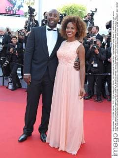 69. Festival de Cannes: Elle Filmpremiere Teddy Riner (L) and Luthna Lors arrive on the red carpet before the screening of the film Elle at the 69th annual Cannes International Film Festival in Cannes, France on May 21, 2016.  CAN20160521824 DAVIDxSILPA