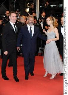 69th Cannes Film Festival 2016, Red Carpet film Blood father . Pictured: Mel Gibson, Erin Moriatry, Jean-Francois Richet  AlbertoxTerenghi Cannes