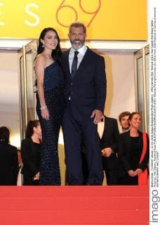 69th Cannes Film Festival 2016, Red Carpet film Blood father . Pictured: Mel Gibson, Rosalind Ross  AlbertoxTerenghi Cannes