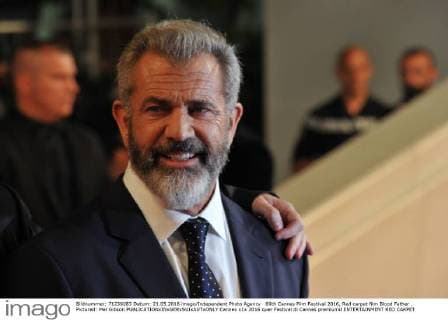 69th Cannes Film Festival 2016, Red carpet film Blood Father . Pictured: Mel Gibson  Cannes