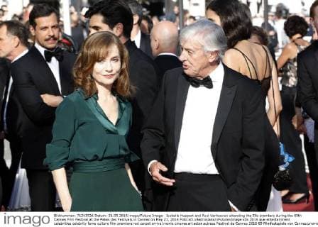Isabelle Huppert and Paul Verhoeven attending the Elle premiere during the 69th Cannes Film Festival at the Palais des Festivals in Cannes on May 21, 2016 Foto:xD.xBedrosianx xFuturexImage