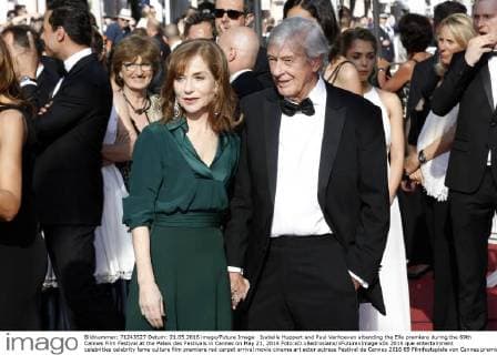 Isabelle Huppert and Paul Verhoeven attending the Elle premiere during the 69th Cannes Film Festival at the Palais des Festivals in Cannes on May 21, 2016 Foto:xD.xBedrosianx xFuturexImage