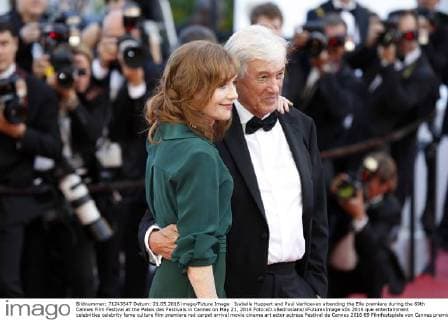 Isabelle Huppert and Paul Verhoeven attending the Elle premiere during the 69th Cannes Film Festival at the Palais des Festivals in Cannes on May 21, 2016 Foto:xD.xBedrosianx xFuturexImage