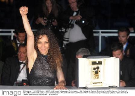 69. Festival de Cannes: Preisverleihung 69th Cannes Film Festival 2016, Photocall Awards. Pictured: Houda Benyamina  AlbertoxTerenghi Cannes