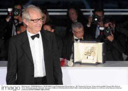 69. Festival de Cannes: Preisverleihung 69th Cannes Film Festival 2016, Photocall Awards. Pictured: Ken Loach  AlbertoxTerenghi Cannes
