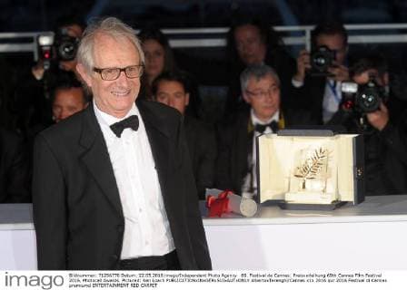 69. Festival de Cannes: Preisverleihung 69th Cannes Film Festival 2016, Photocall Awards. Pictured: Ken Loach  AlbertoxTerenghi Cannes