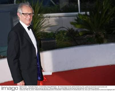 69. Festival de Cannes: Preisverleihung Ken Loach arrives at the award photo call after receiving the Palme d Or prize for the film I, Daniel Blake during the 69th annual Cannes International Film Festival in Cannes, France on May 22, 2016.  CAN20160522734 DAVIDxSILPA