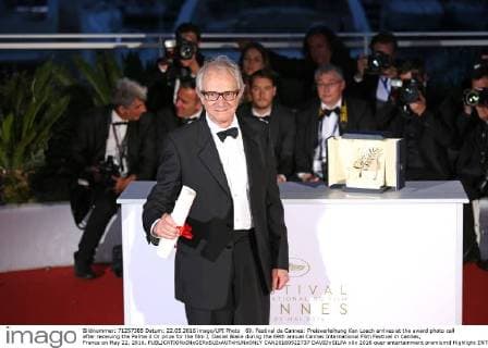 69. Festival de Cannes: Preisverleihung Ken Loach arrives at the award photo call after receiving the Palme d Or prize for the film I, Daniel Blake during the 69th annual Cannes International Film Festival in Cannes, France on May 22, 2016.  CAN20160522737 DAVIDxSILPA