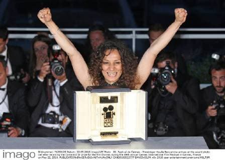 69. Festival de Cannes - Preisträger Houda Benyamina arrives at the award photo call after receiving the Camera d Or prize for the film Divines during the 69th annual Cannes International Film Festival in Cannes, France on May 22, 2016.  CAN20160522777 DAVIDxSILPA