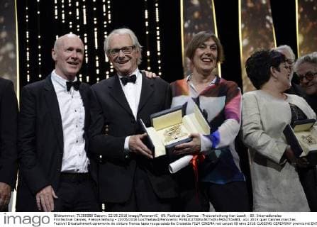 69. Festival de Cannes - Preisverleihung Ken Loach - 69. Internationales Filmfestival Cannes, Preisverleihung - 22 05 2016 LoicThebaud Panoramic 