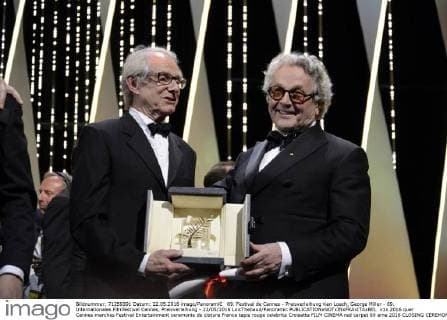 69. Festival de Cannes - Preisverleihung Ken Loach, George Miller - 69. Internationales Filmfestival Cannes, Preisverleihung - 22 05 2016 LoicThebaud Panoramic 