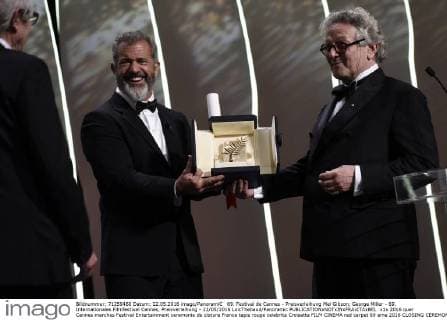 69. Festival de Cannes - Preisverleihung Mel Gibson, George Miller - 69. Internationales Filmfestival Cannes, Preisverleihung - 22 05 2016 LoicThebaud Panoramic 