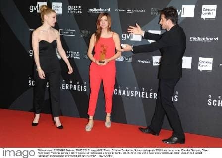 5 Jahre Deutscher Schauspielerpreis 2016 Lara Lackmann, Claudia Eisinger, Oliver Mommsen Preistraeger zu 5 jahre Deutscher Schauspielerpreis in Berlin, 20.05.2016