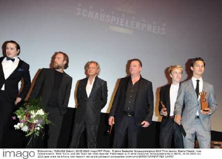 5 Jahre Deutscher Schauspielerpreis 2016 Timo Jacobs, Bjarne Maedel, Uwe Ochsenknecht, Peter Kurth, und das Team der roten Baender Preistraeger zu 5 jahre Deutscher Schauspielerpreis in Berlin, 20.05.2016