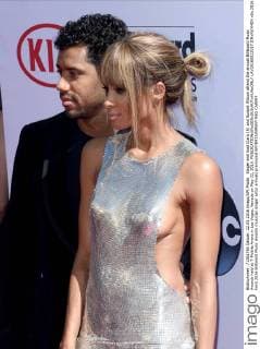 Singer and host Ciara (R) and Russell Wilson attend the annual Billboard Music Awards held at T-Mobile Arena in Las Vegas, Nevada on May 22, 2016.  LAV20160522017 JIMxRUYMEN