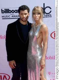 Singer and host Ciara (R) and Russell Wilson attend the annual Billboard Music Awards held at T-Mobile Arena in Las Vegas, Nevada on May 22, 2016.  LAV20160522023 JIMxRUYMEN
